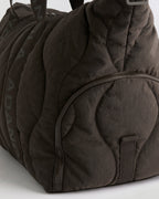 Quilted Nylon Duffle Bag - Coffee Bean
