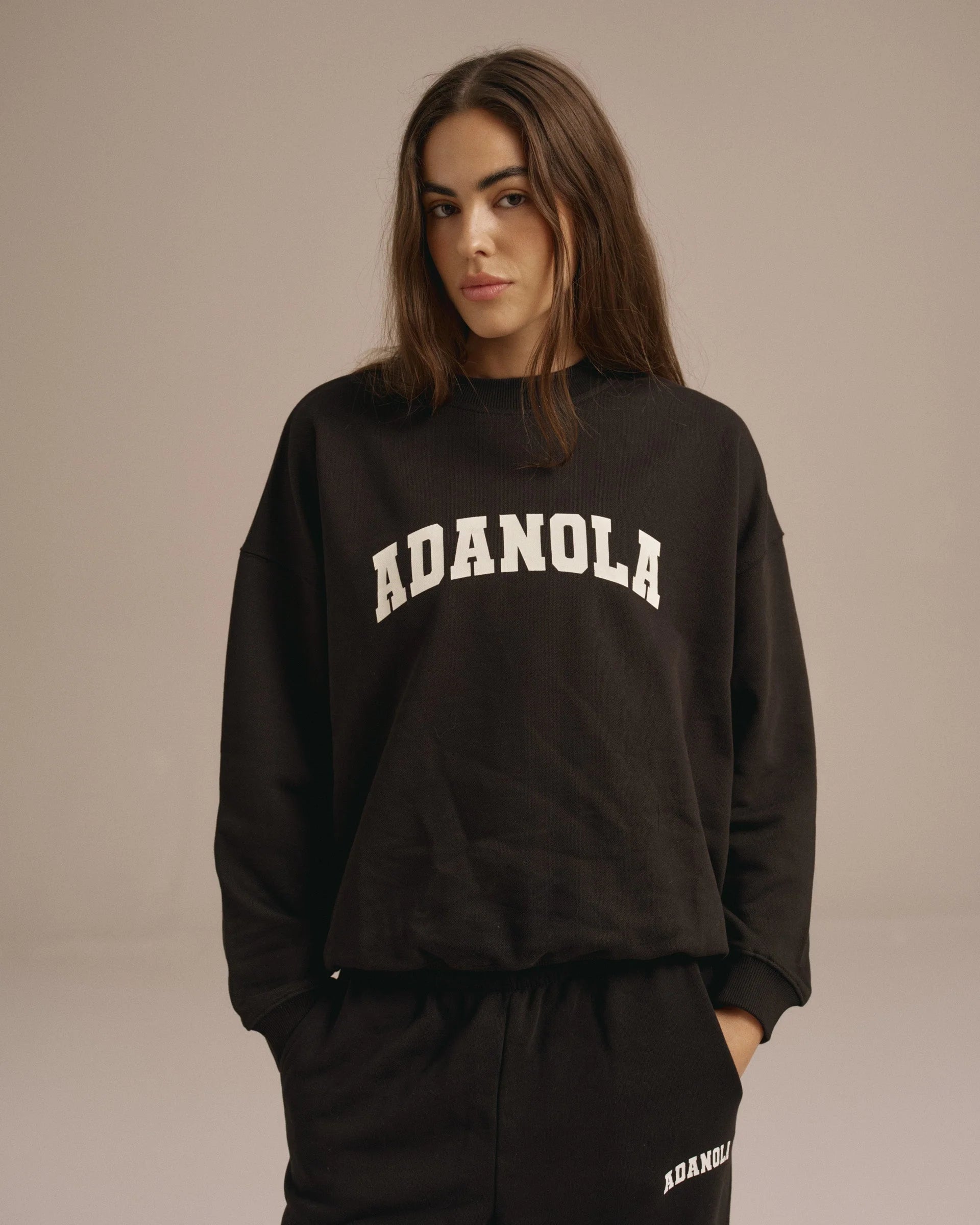 Varsity Oversized Sweatshirt - Black