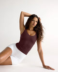 Ultimate V-Neck Top - Mulberry Red