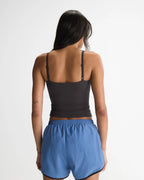 Soft Modal Skinny Strap Cami Top - Coffee Bean