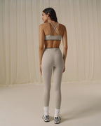 Bonded Contrast Leggings - Bone