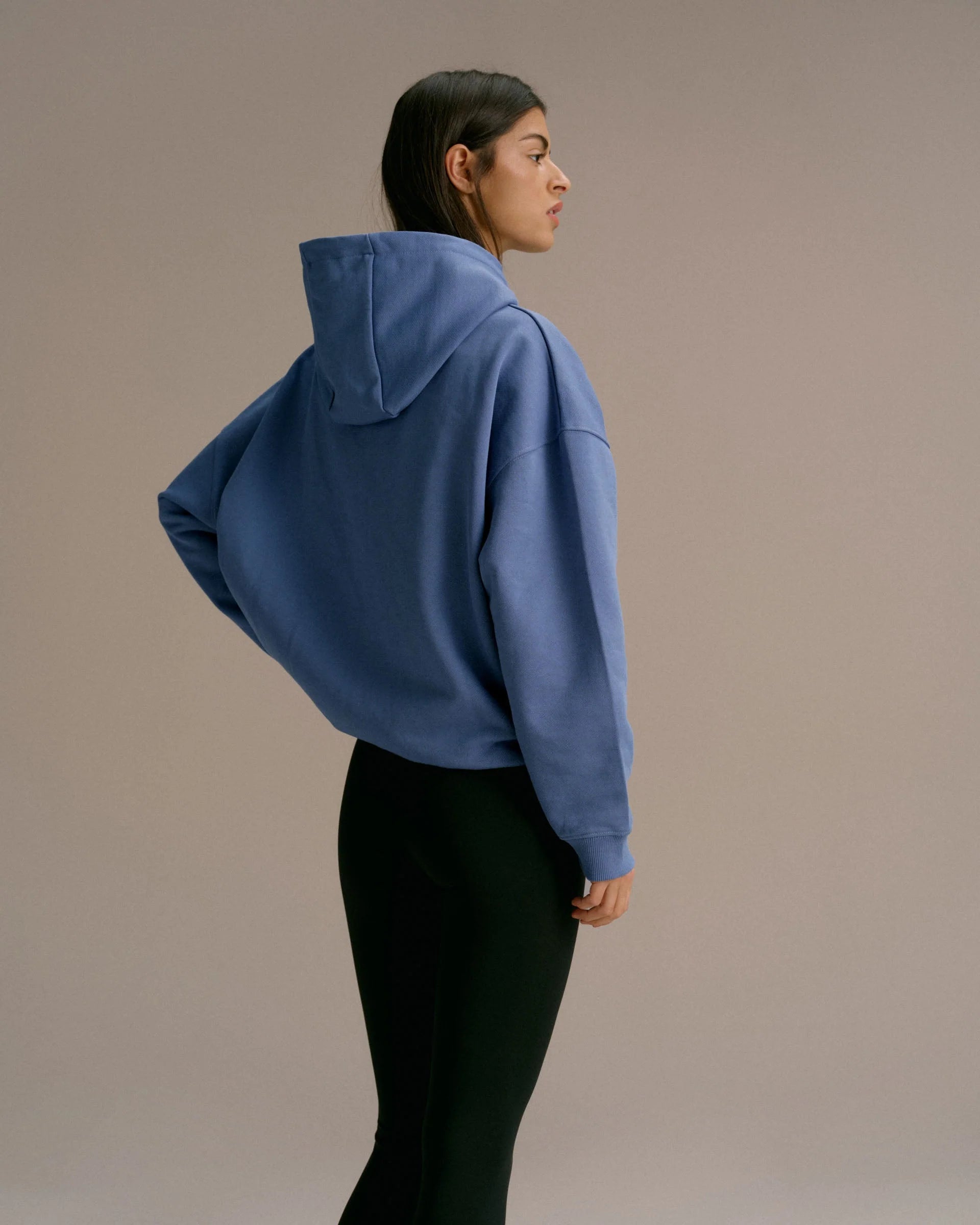 AS Bold Oversized Full Zip Hoodie - Vintage Blue/Marshmallow White