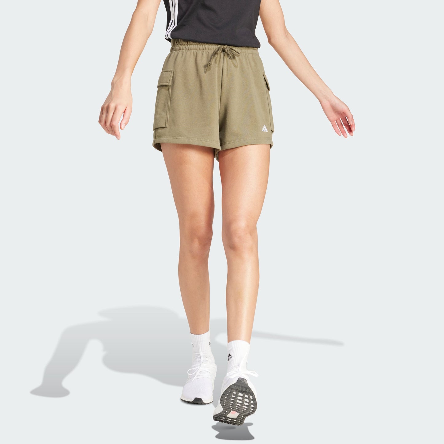 Women's adidas Essentials Small Logo French Terry Cargo Shorts