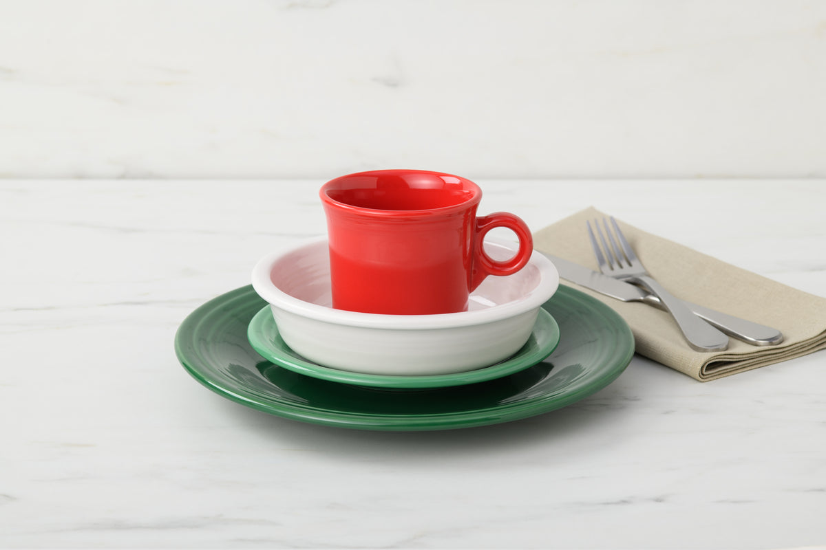 Classic Rim 4-Piece Dinnerware Set, Service for 1