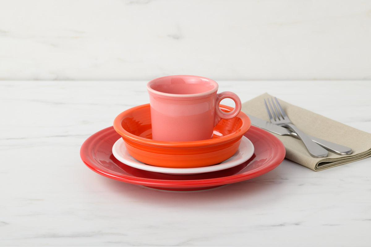 Classic Rim 4-Piece Dinnerware Set, Service for 1