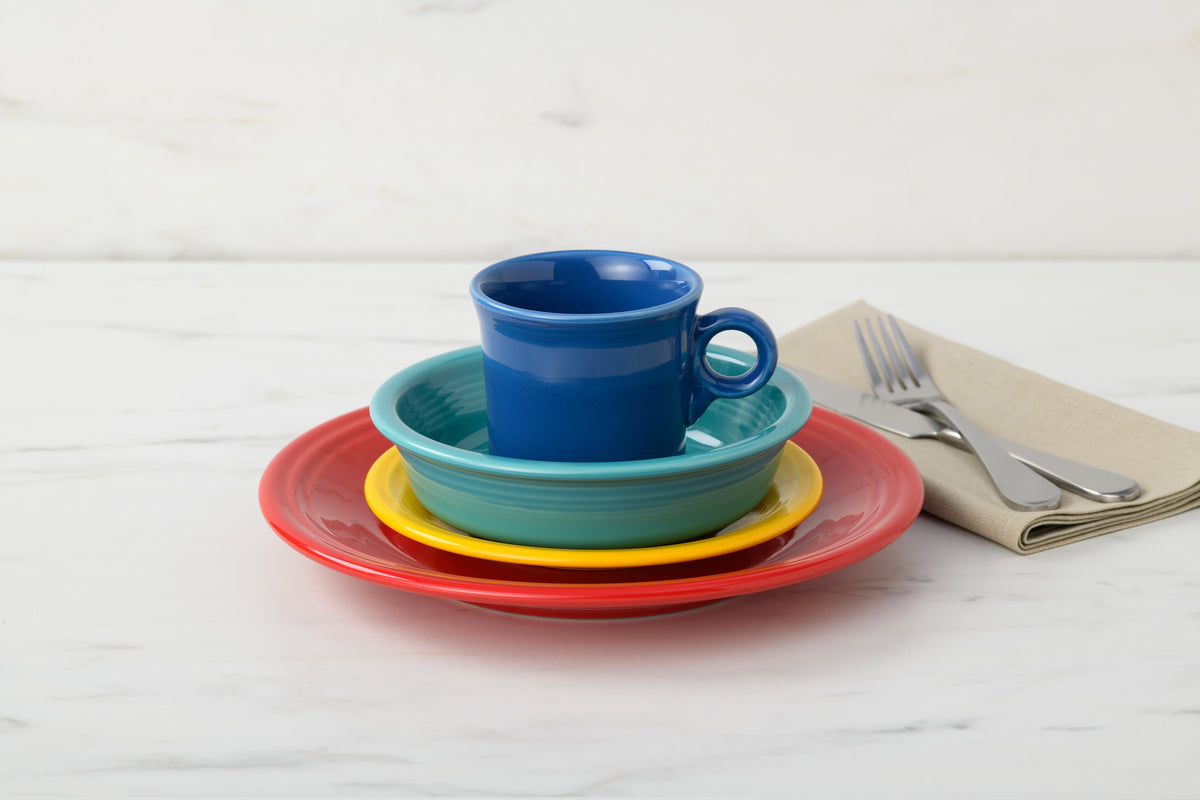Classic Rim 4-Piece Dinnerware Set, Service for 1