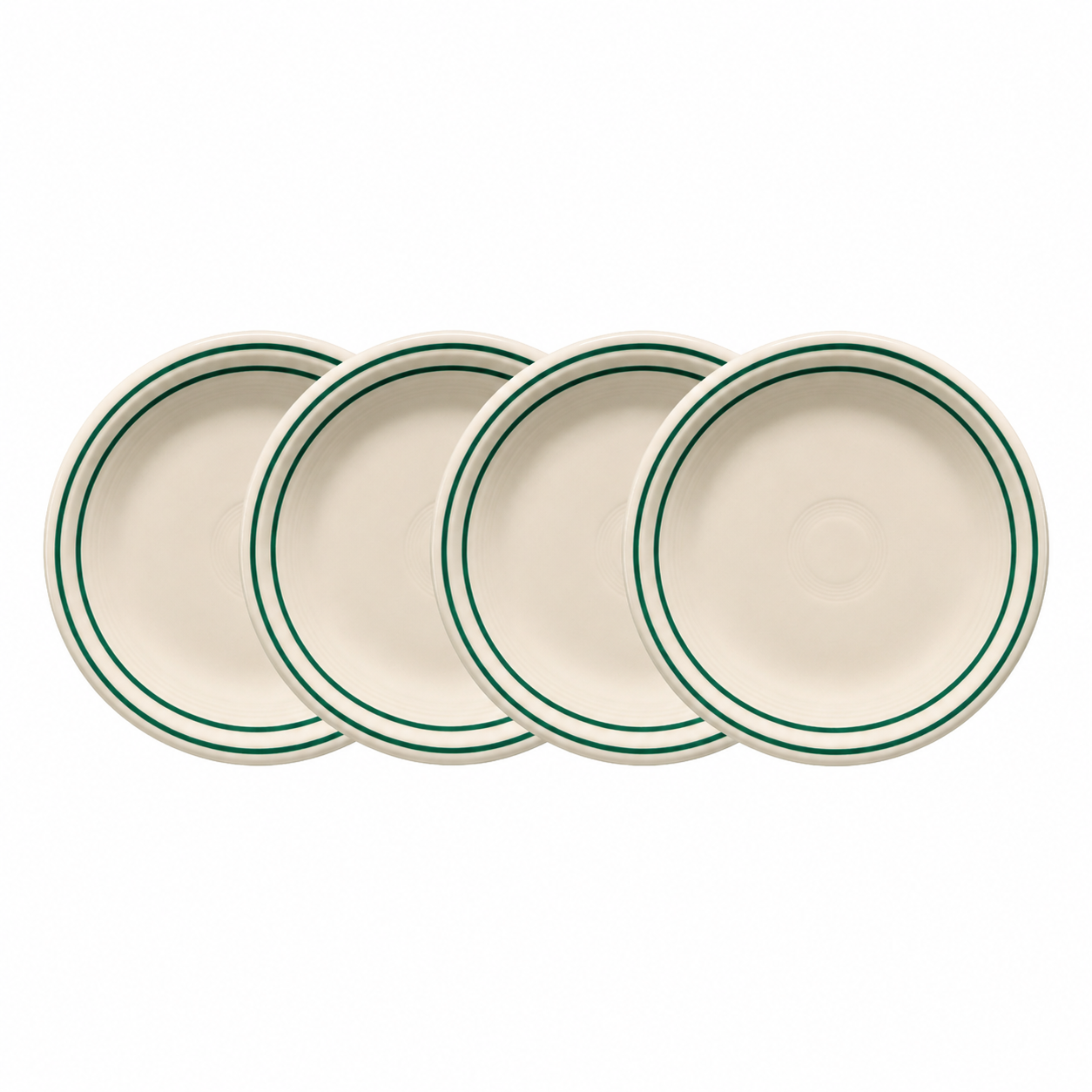 Americana Jade Band Set of 4 Classic Rim 7 1/4-Inch Salad Plates