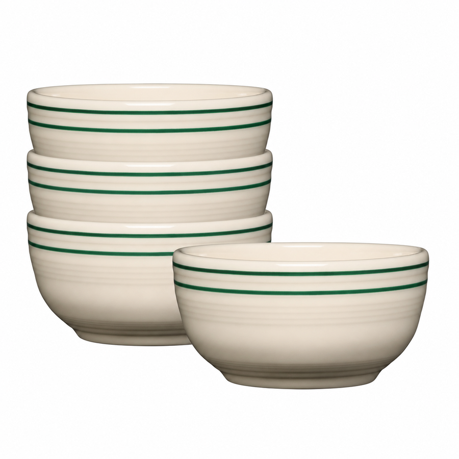 Americana Jade Bands Set of 4 Bistro Coupe 5 1/2 Inch Cereal Bowl 22 oz