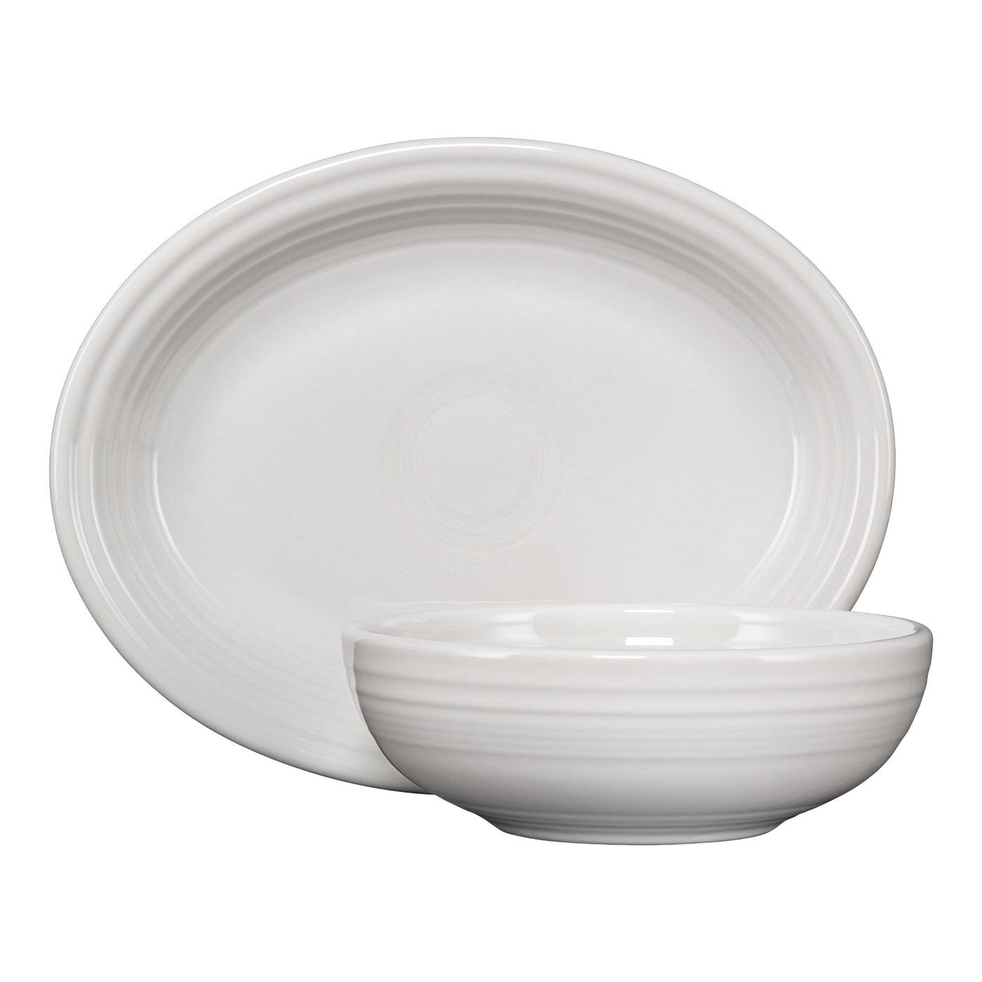 2-Piece Serve Set 11 5/8 Inch Oval Platter & 38 OZ Bistro Bowl