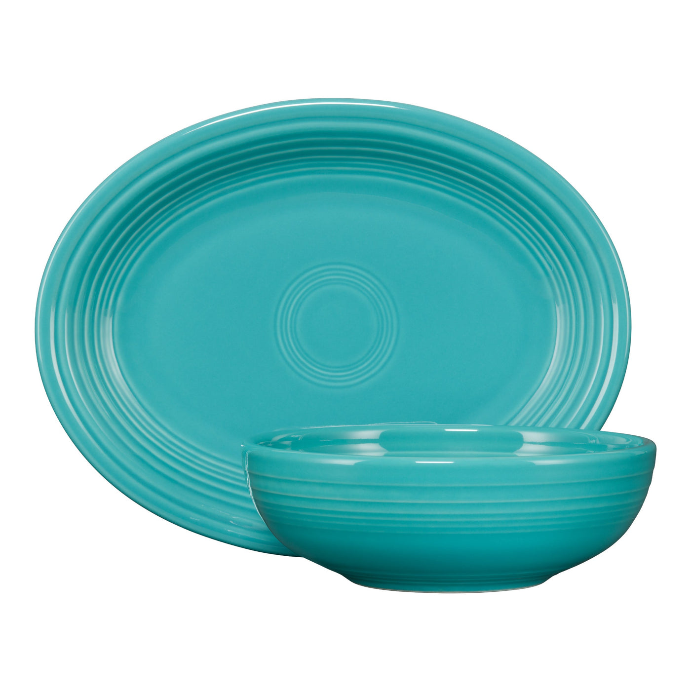 2-Piece Serve Set 11 5/8 Inch Oval Platter & 38 OZ Bistro Bowl
