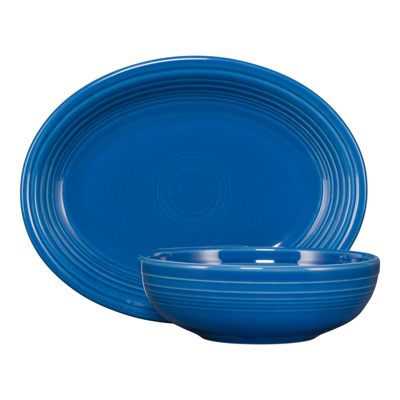 2-Piece Serve Set 11 5/8 Inch Oval Platter & 38 OZ Bistro Bowl