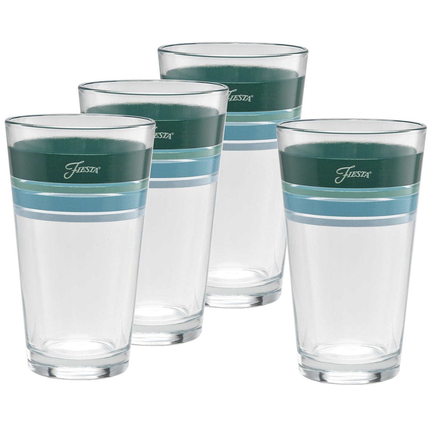 Mixed Aegean 16 oz. Edgeline Cooler Glass - Set of 4