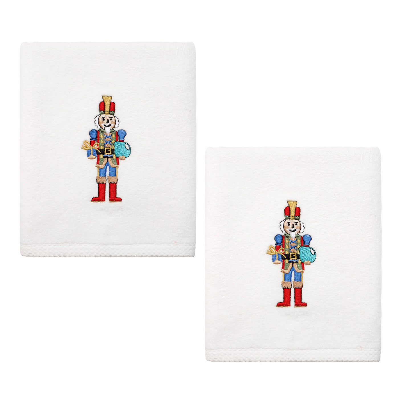 Nutcracker The Giver Embroidered Hand Towel Set of 2