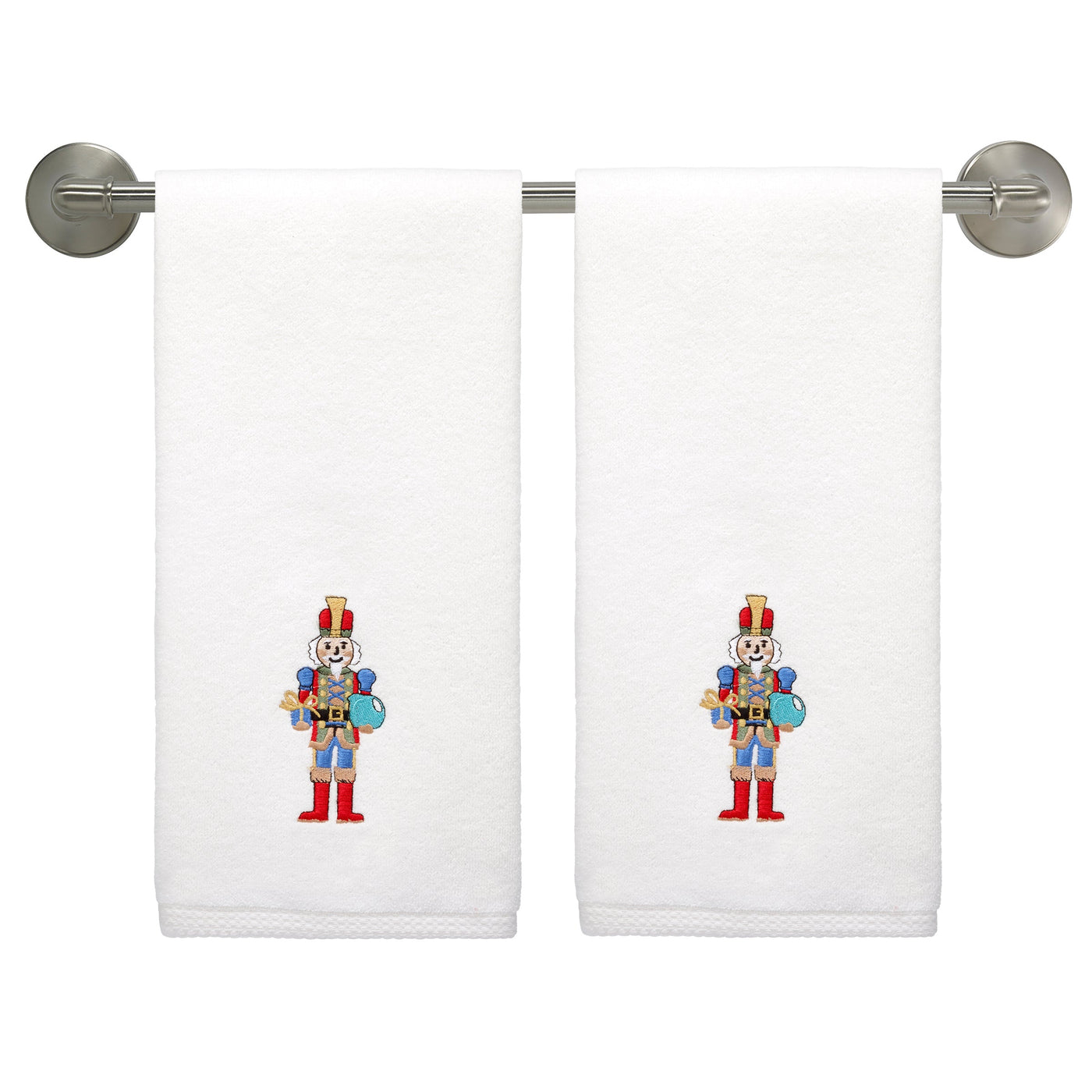 Nutcracker The Giver Embroidered Hand Towel Set of 2