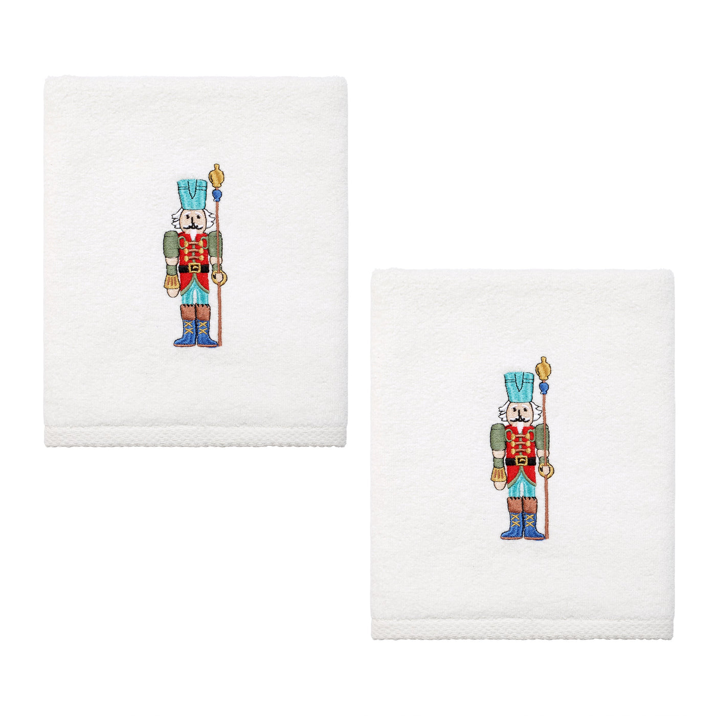 Nutcracker The Guardian Embroidered Hand Towel Set of 2