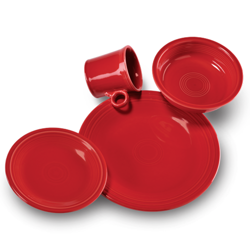 Classic Rim 4-Piece Dinnerware Set, Service for 1
