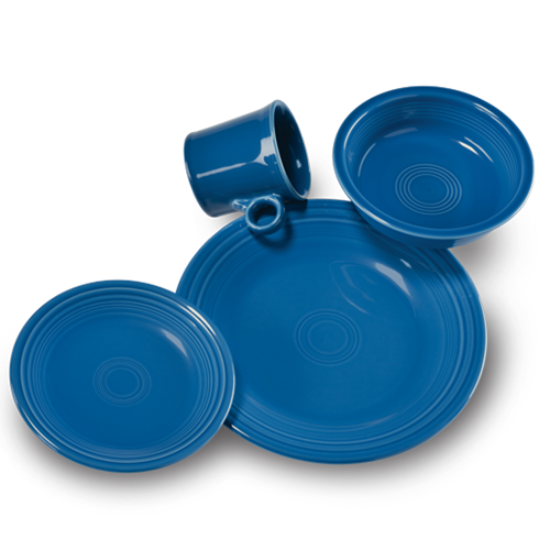Classic Rim 4-Piece Dinnerware Set, Service for 1