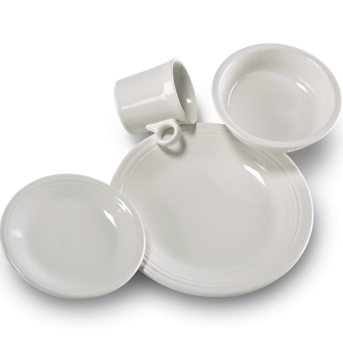 Classic Rim 4-Piece Dinnerware Set, Service for 1