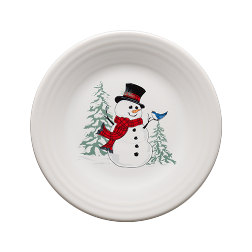 Retired Snowman Classic Rim 9 Inch Luncheon Plate