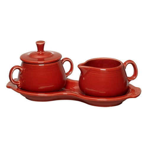 Retired 4-Piece Sugar Bowl and Creamer Set with Tray