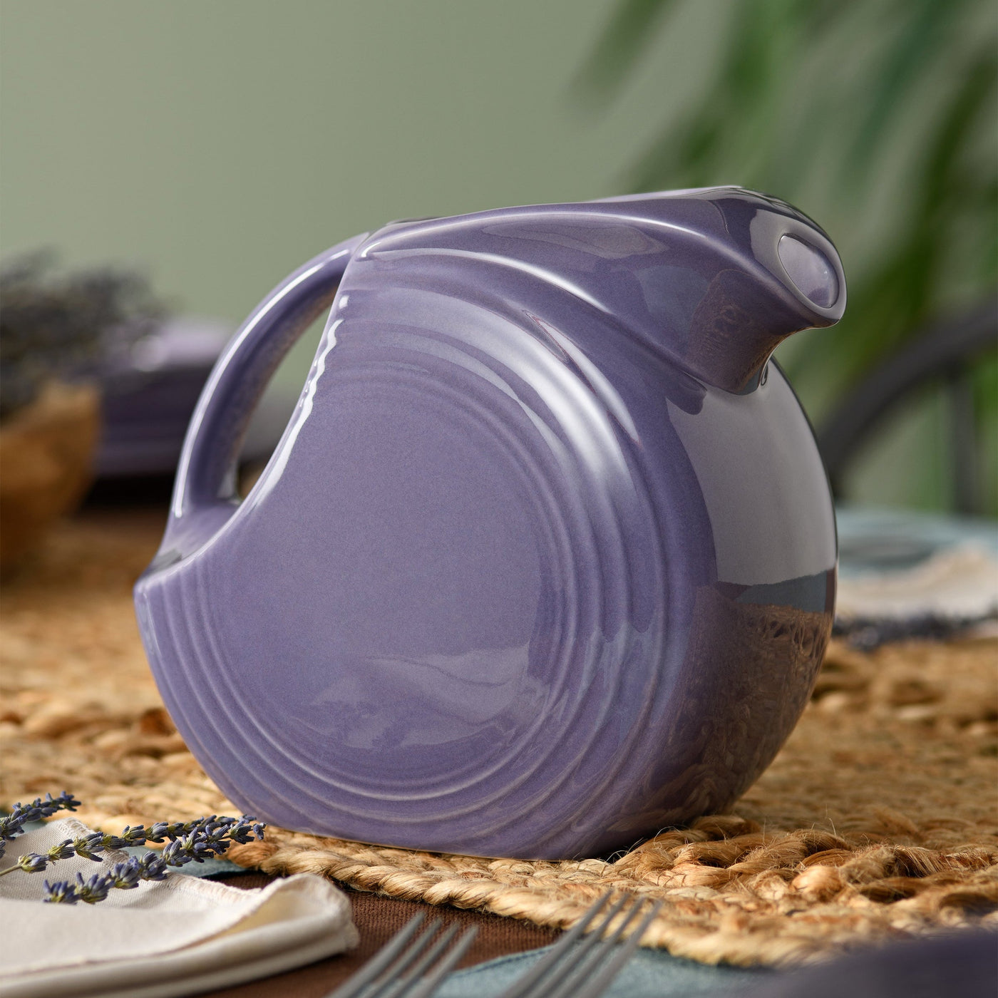 Lavender 67 OZ Large Disk Pitcher