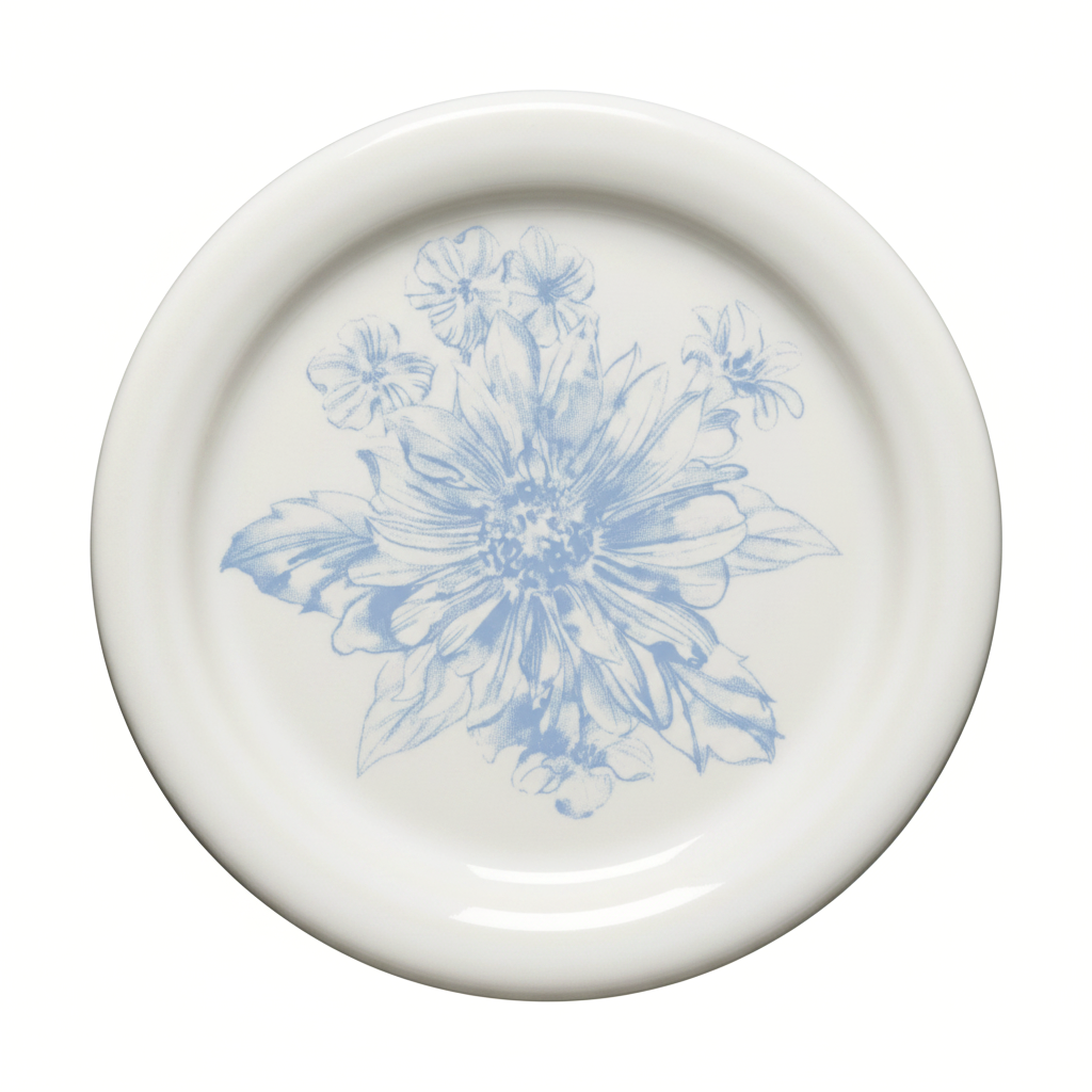 Botanical Floral Sky 4 3/8 Inch Coaster and Mug Cover