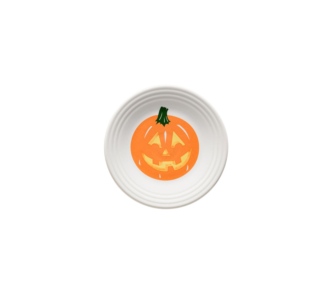 Retired Jack-o-Lantern Pumpkin Classic Rim 6 1/8 Inch Appetizer Plate