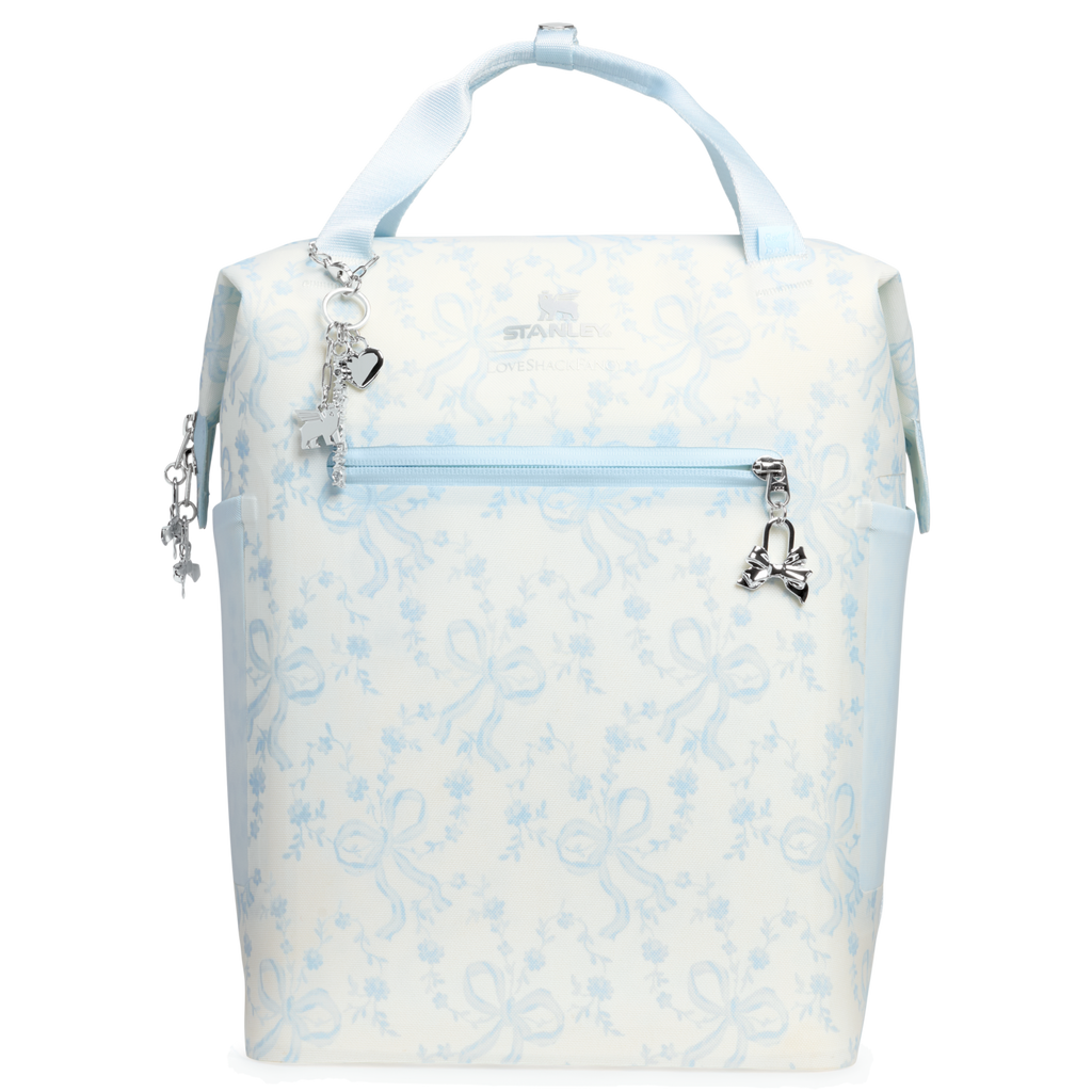 LoveShackFancy Holiday All Day Madeleine Mini Cooler Backpack| 20 Can| 14 QT| 13.2 L