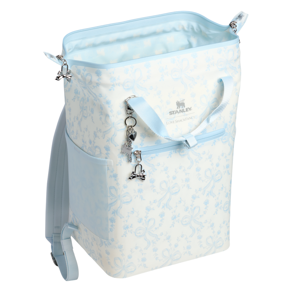 LoveShackFancy Holiday All Day Madeleine Mini Cooler Backpack| 20 Can| 14 QT| 13.2 L