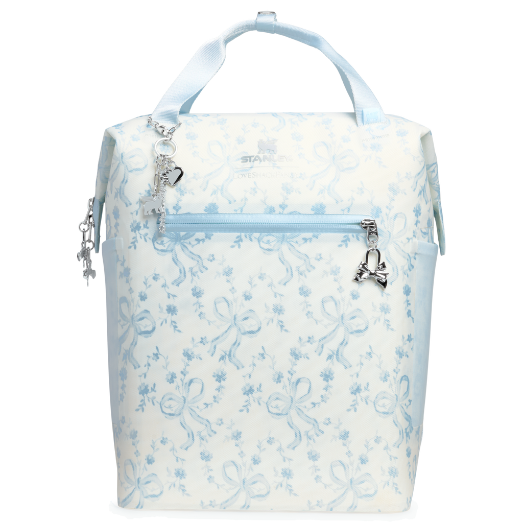 LoveShackFancy Holiday All Day Madeleine Mini Cooler Backpack| 20 Can| 14 QT| 13.2 L