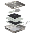 The Wildfare Pro Square Pan Cookset 5-piece set| 2 QT