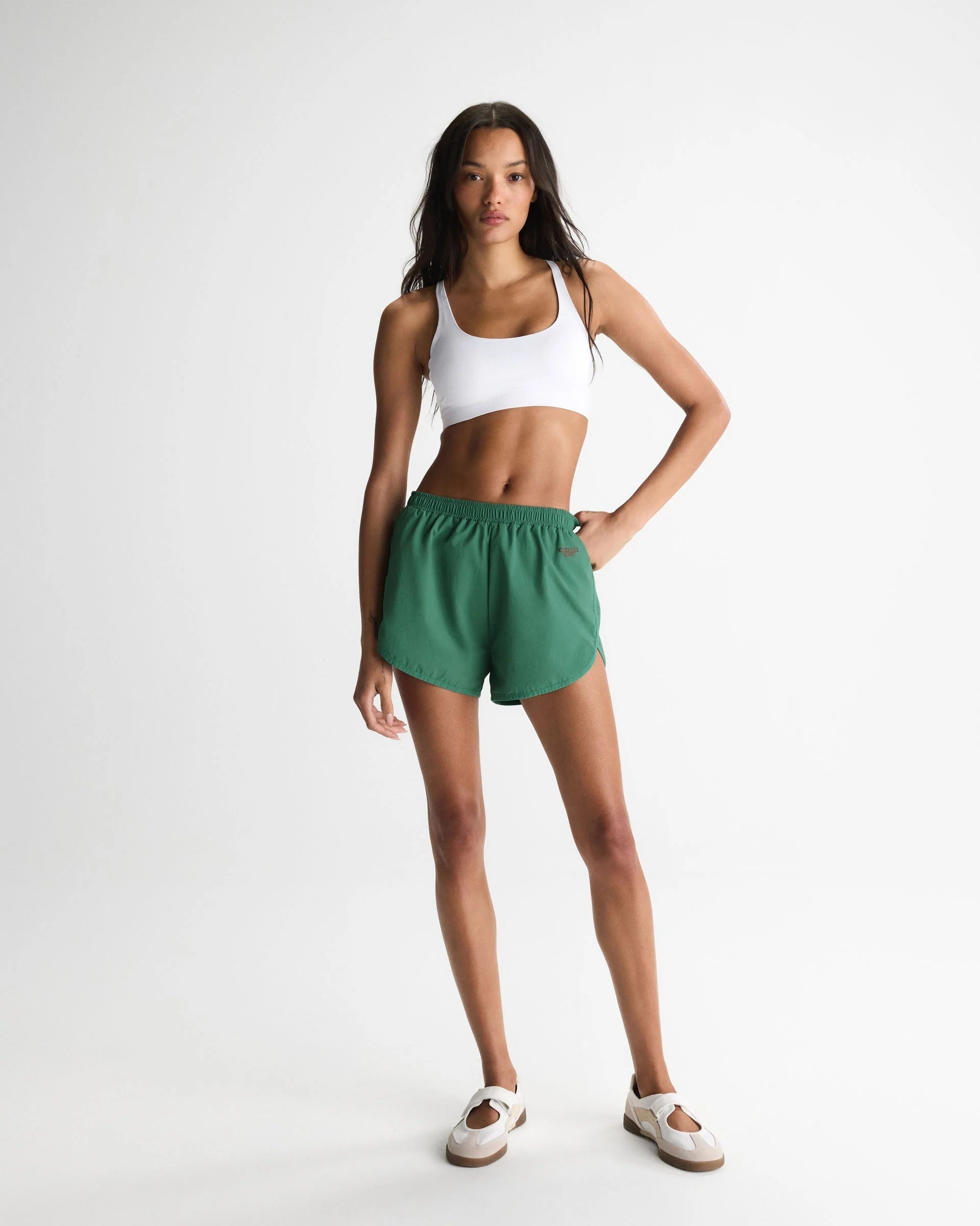 Seamless Racer Back Bra - White