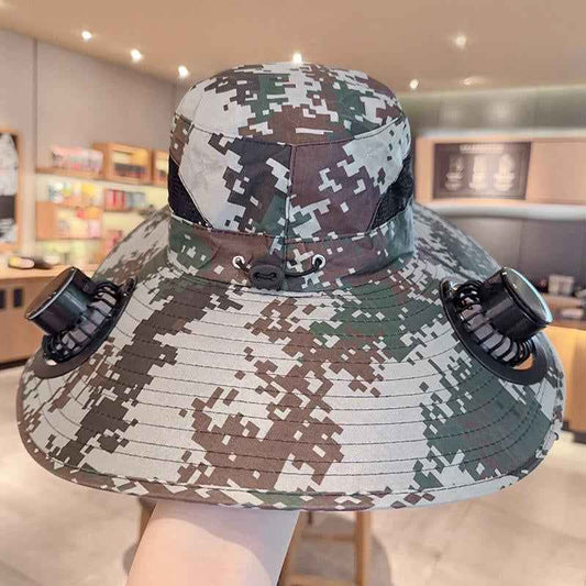 Solar Dual-Fan Cooling Hat