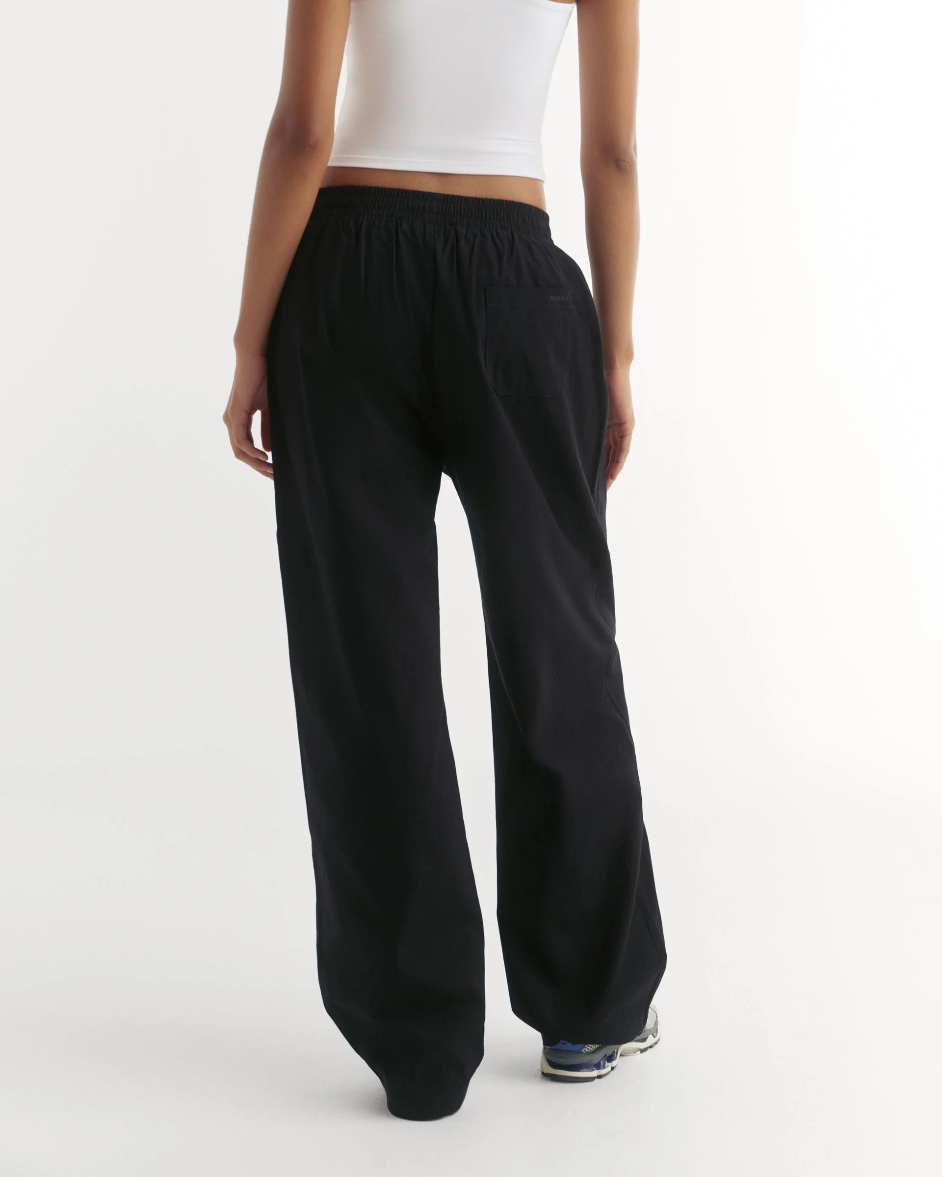 Cotton Pull on Pants - Black