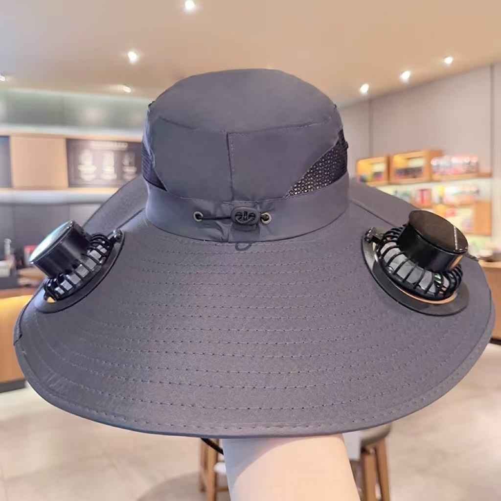 Solar Dual-Fan Cooling Hat