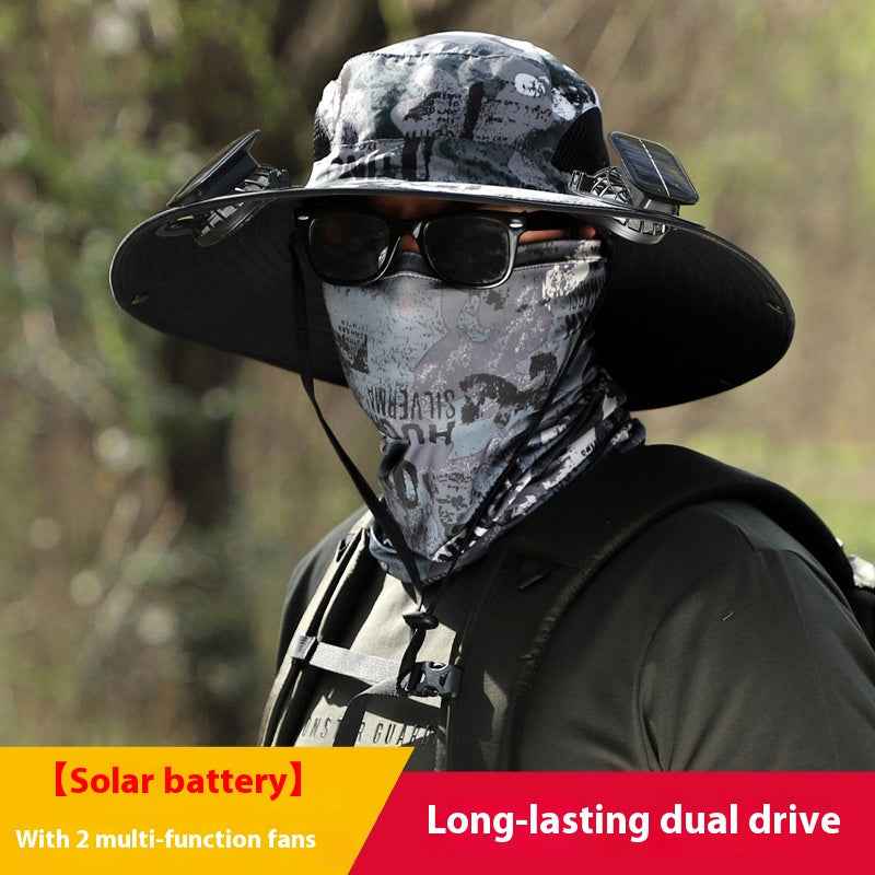 Solar Rechargeable Dual-Fan Sun Hat