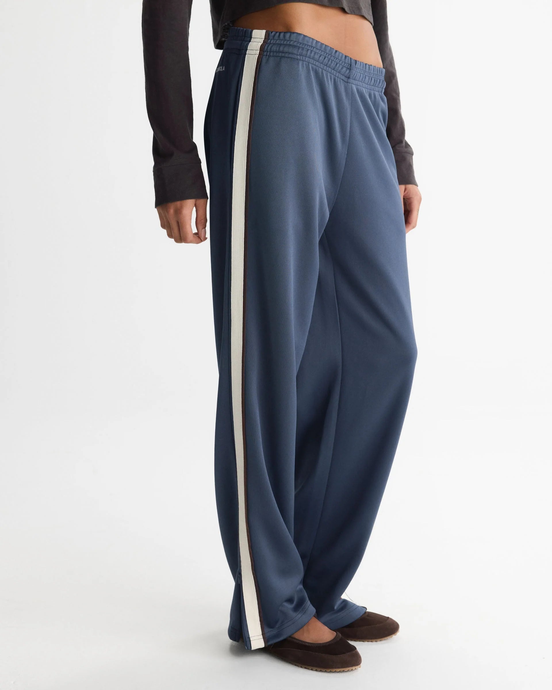 Side Stripe Track Pants - Midnight Blue