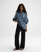 Stripe Long Sleeve T-shirt - Midnight Blue