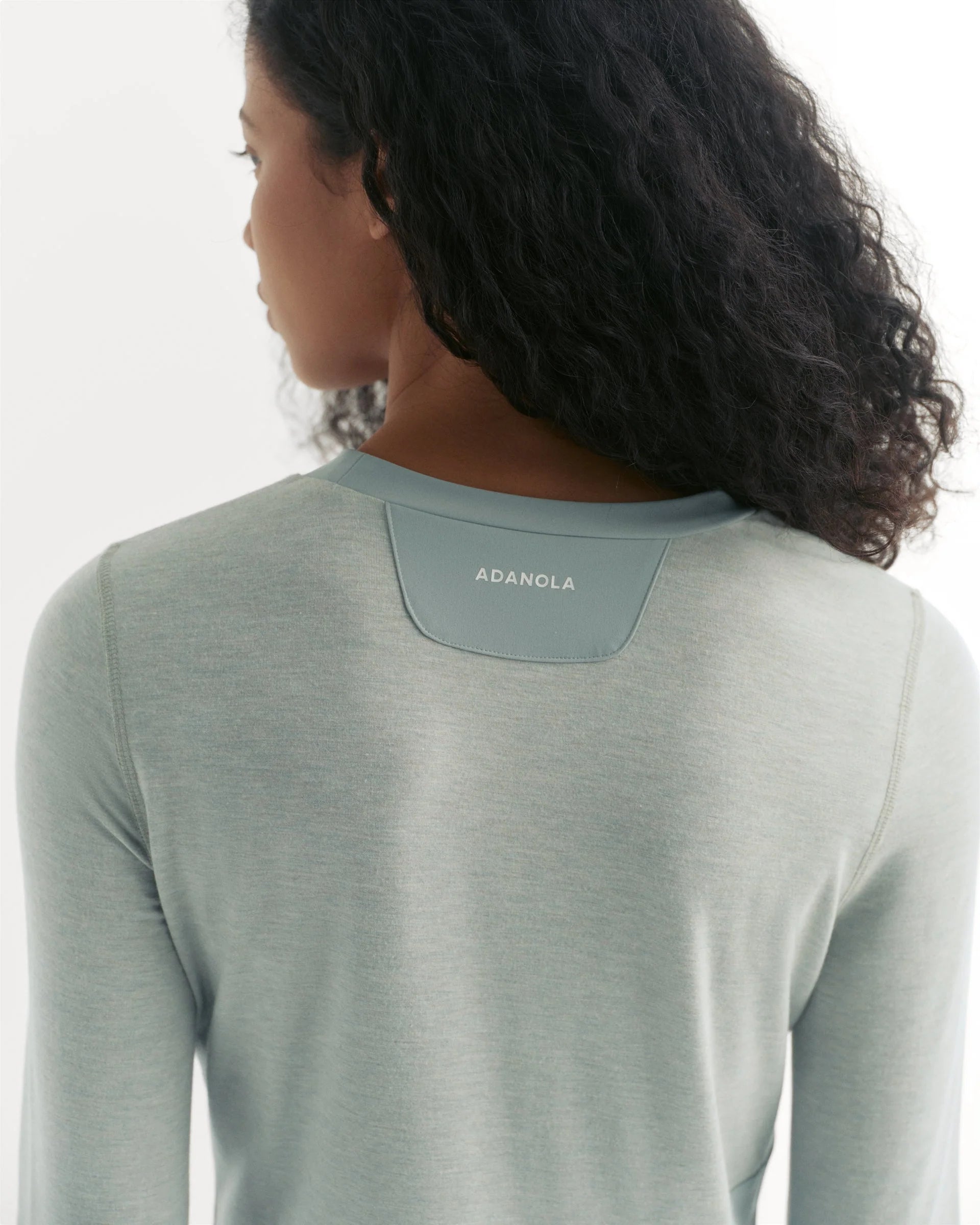 Modal Long Sleeve Technical Top - Cloud Blue