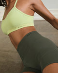 Classic Seamless Crop Shorts - Thyme Green