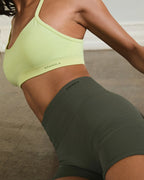 Classic Seamless Crop Shorts - Thyme Green