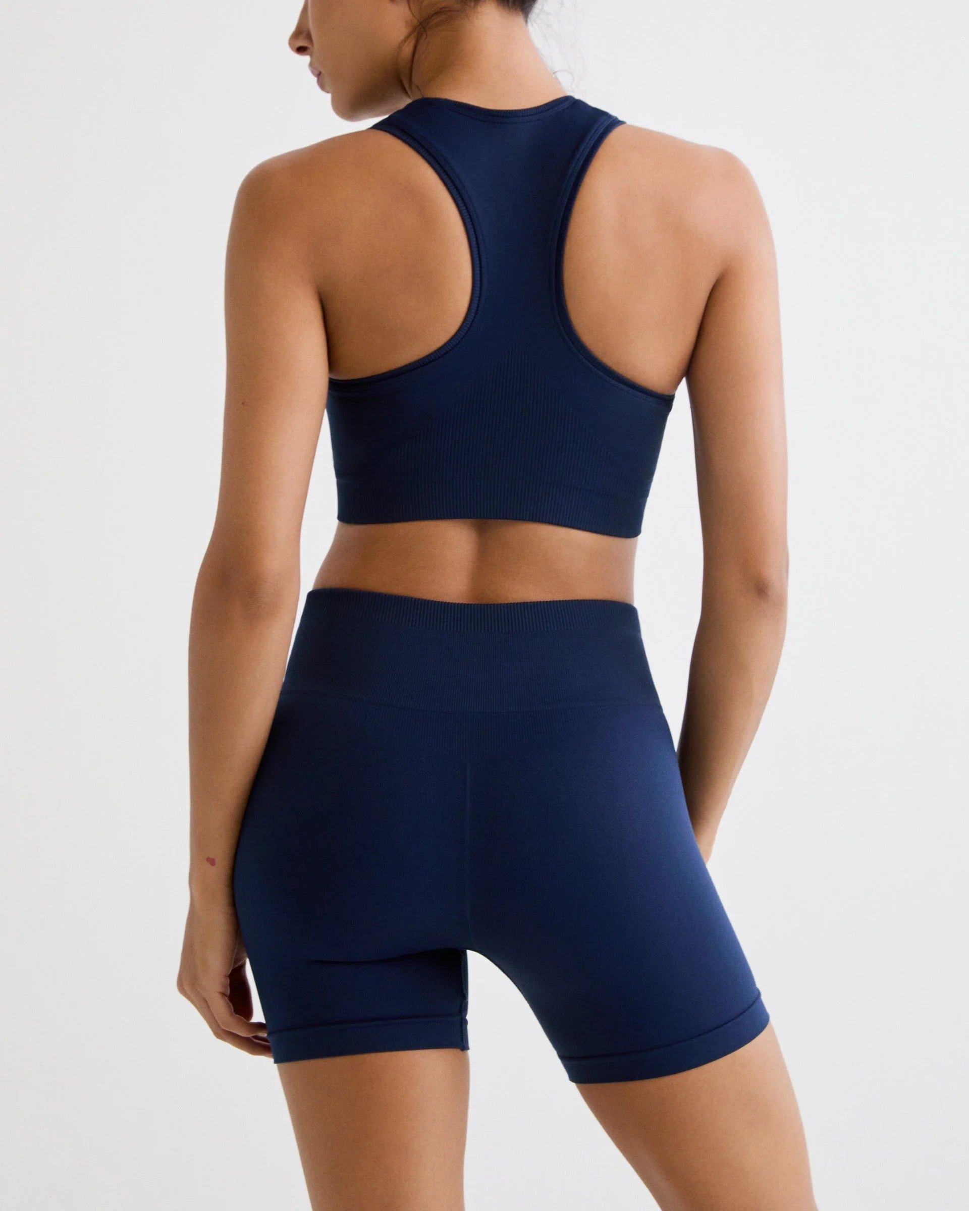 Classic Seamless Racer Back Bra - Navy Blue