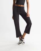 Modal Crop Straight Leg Pants - Coffee Bean