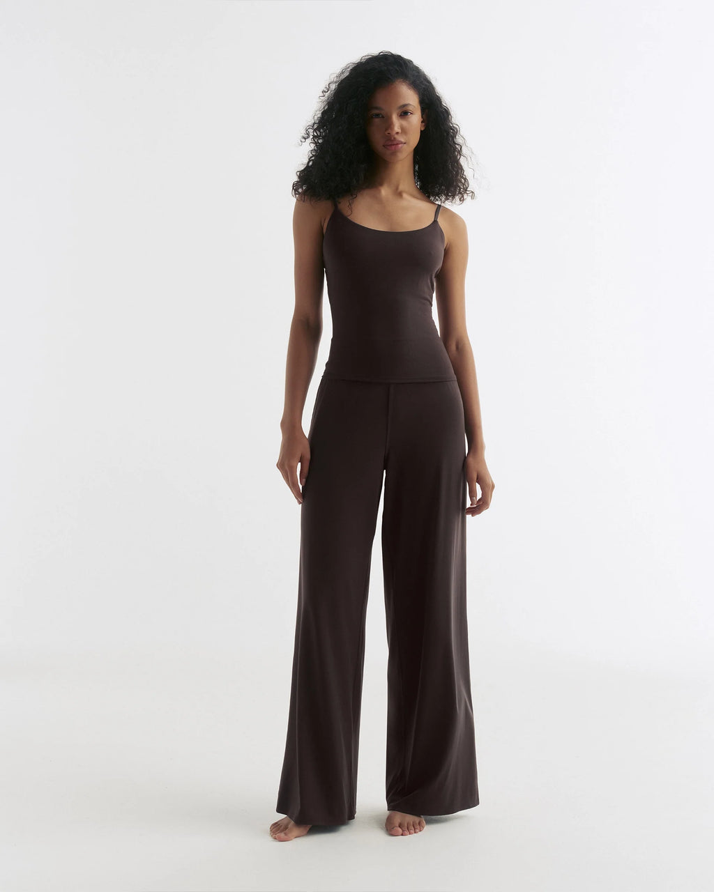 Wide Leg Yoga Pant - Coffee Bean