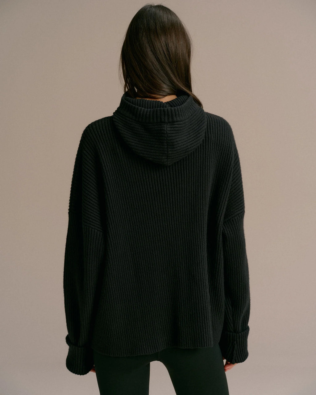 Balaclava Knit Hoodie - Black