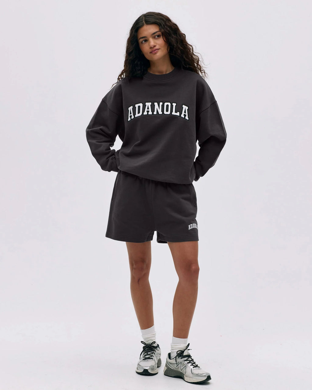 Varsity Oversized Sweatshirt - Washed Coffee Bean