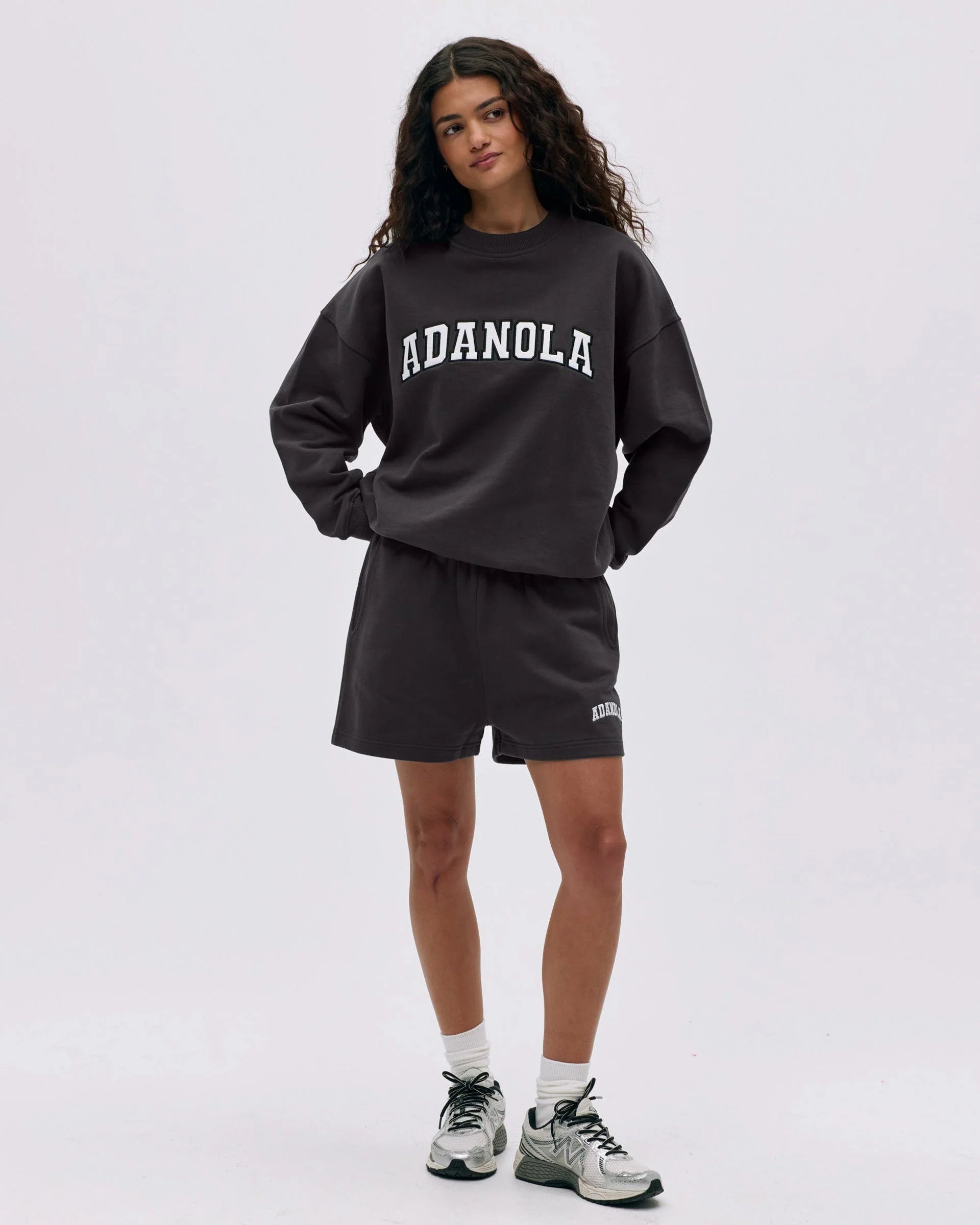 Varsity Oversized Sweatshirt - Washed Coffee Bean