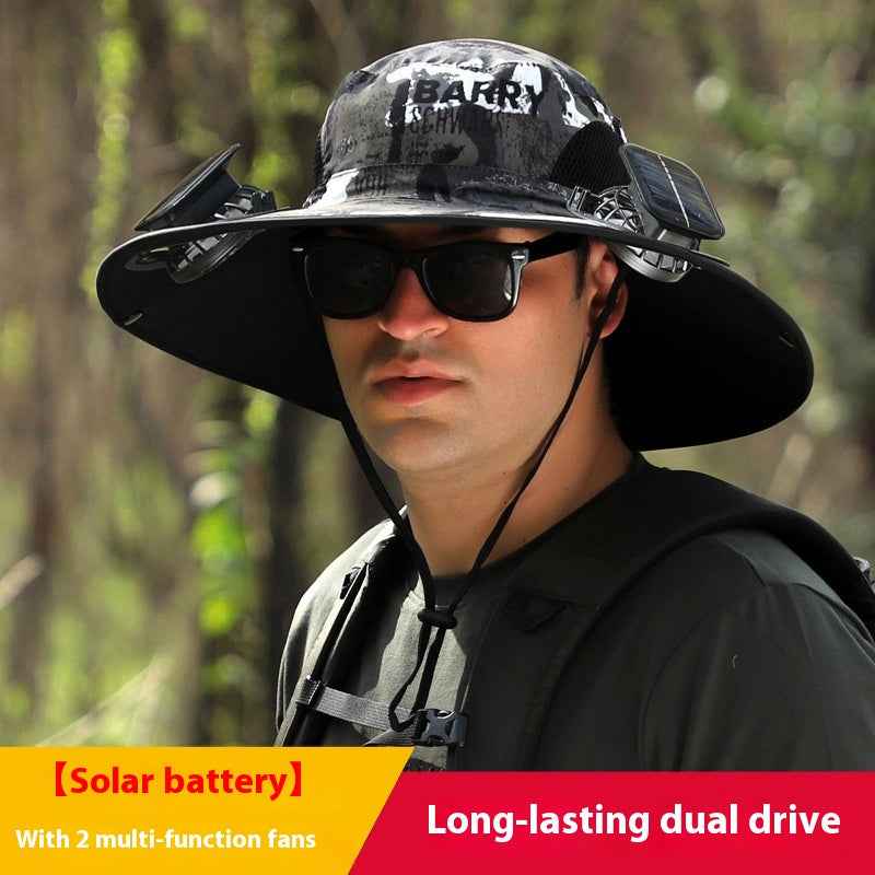 Solar Rechargeable Dual-Fan Sun Hat