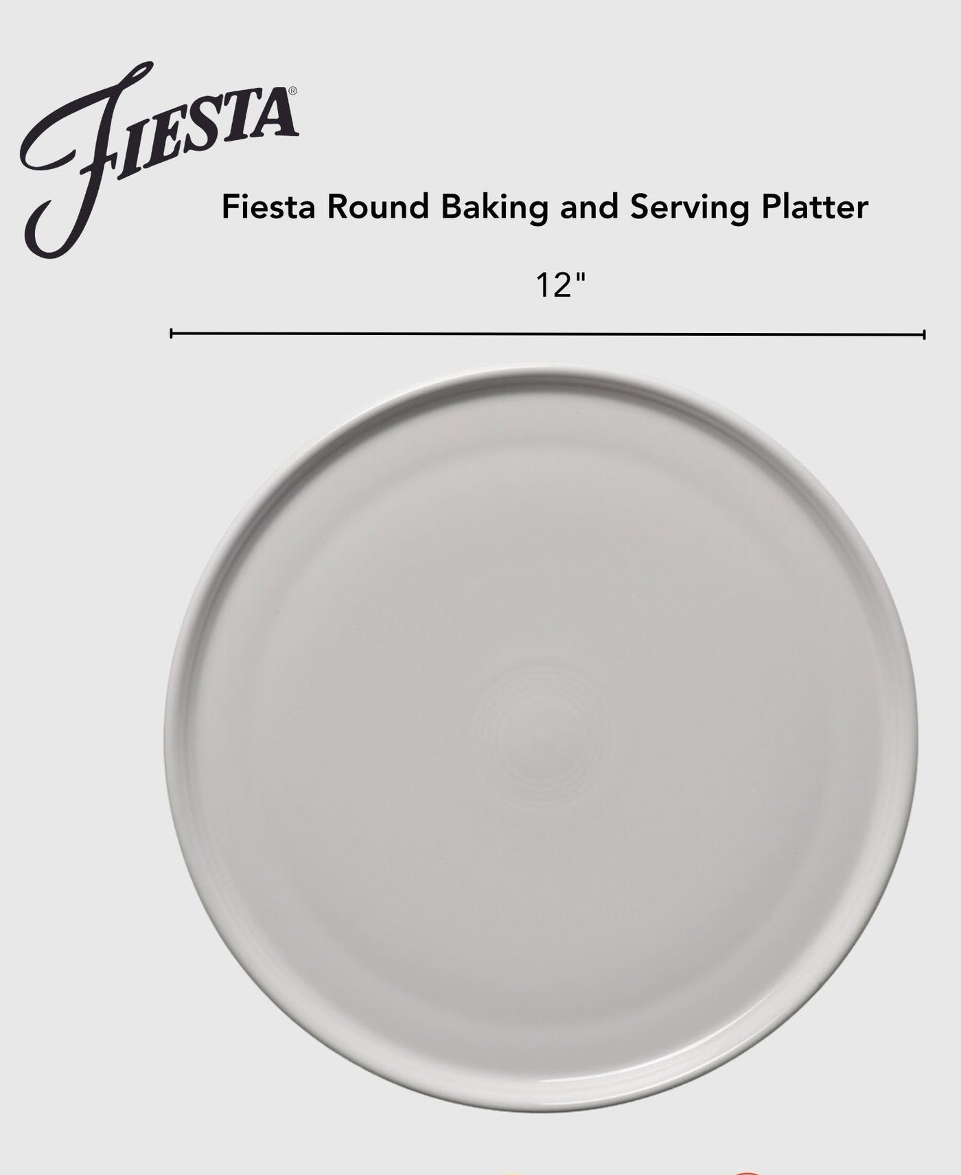 12 Inch Round Baking and Serving Platter
