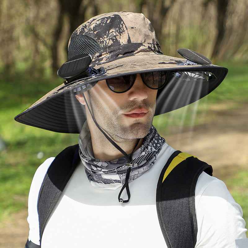 Solar Dual-Fan Outdoor Sun Hat